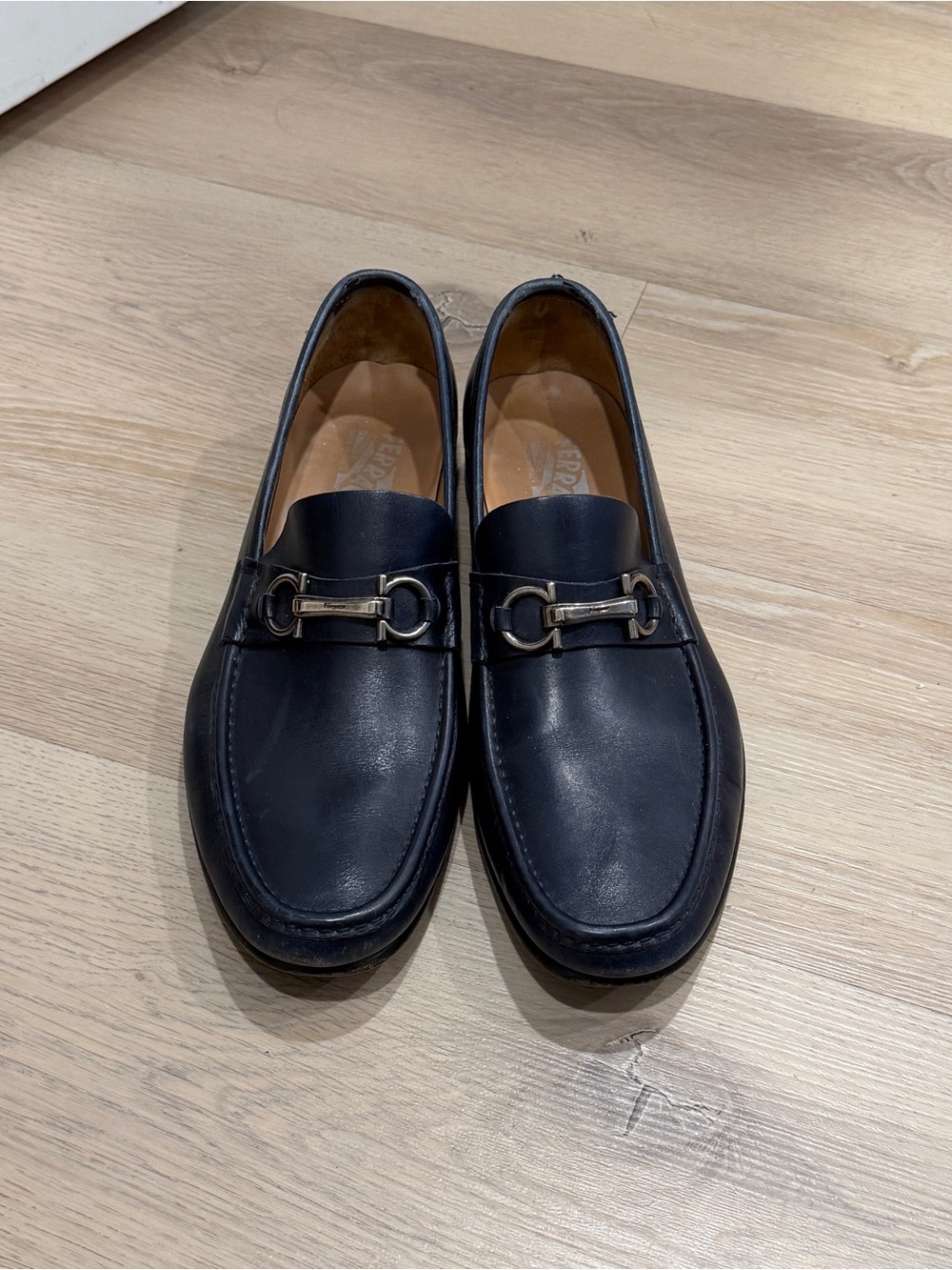Salvatore Ferragamo Black Leather Bit Loafers